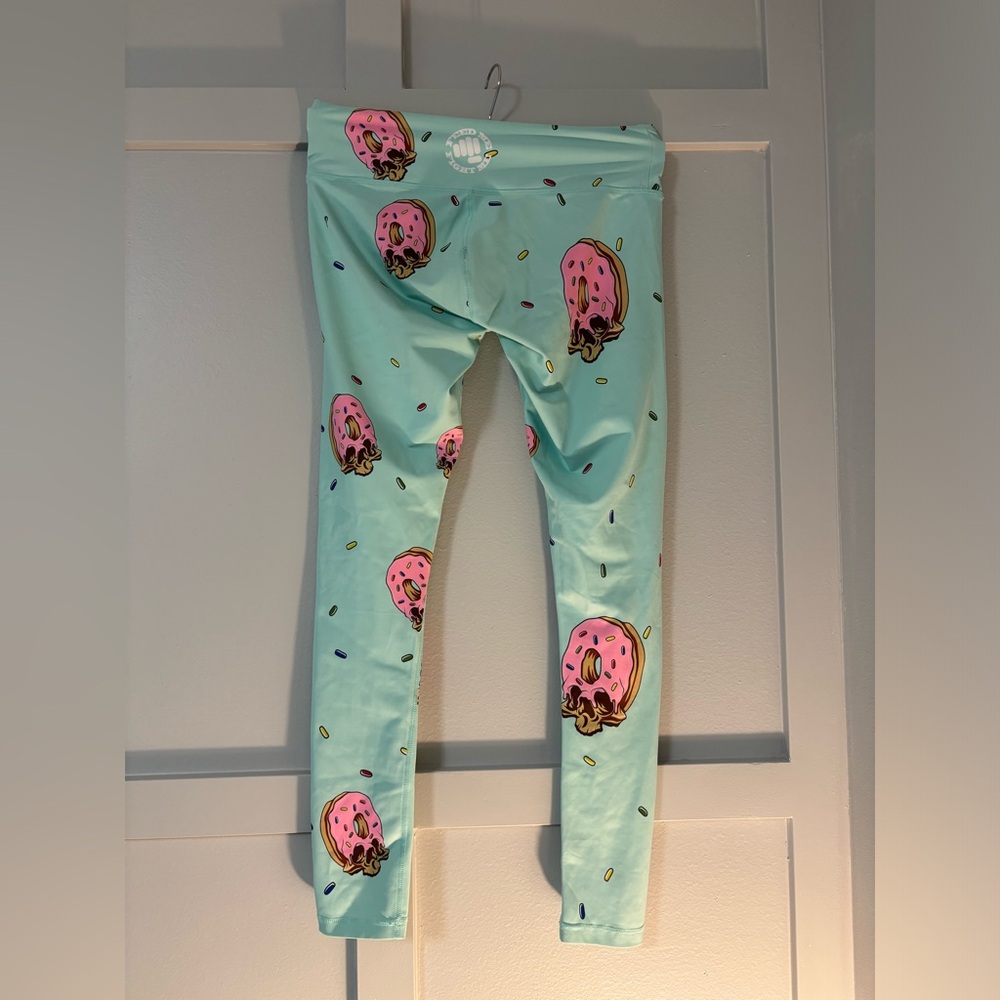 Feed Me Fight Me Doughnut Skull Leggings - Picture 4 of 9